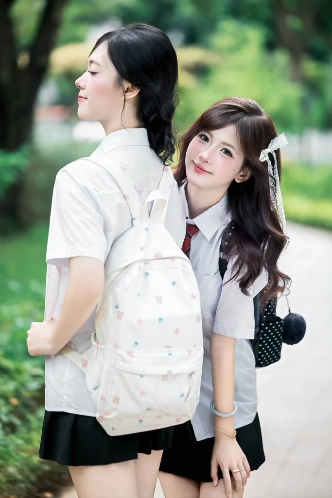 Moomi Studio — Bé & gia đình, kỷ yếu và sự kiện 49 Hai bạn thân ôm nhau cùng bó hoa