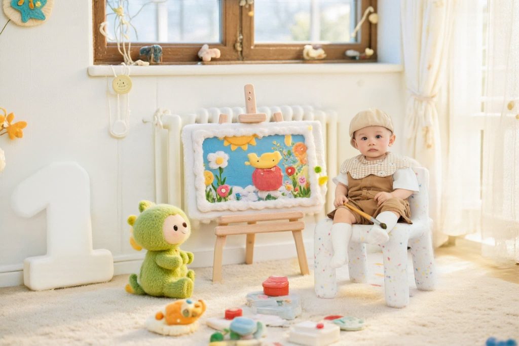 Concept dành cho bé từ 3 đến 4 tuổi 13 Ảnh 2 trong album Play & Paint – Album bé tập làm họa sĩ trong căn phòng đầy nắng tại Moomi Studio