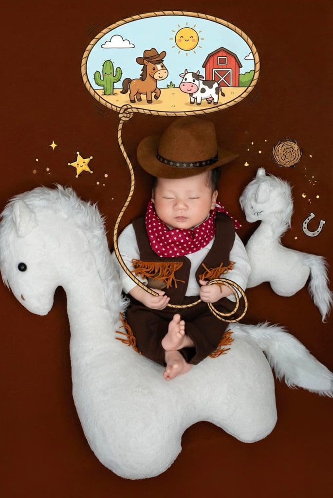 Ảnh 2 trong album Yee-haw! Hóa Thân Thành "Cowboy Nhí" Cực Chất Cùng Moomi Studio - Bộ Ảnh Sơ Sinh Vạn Người…